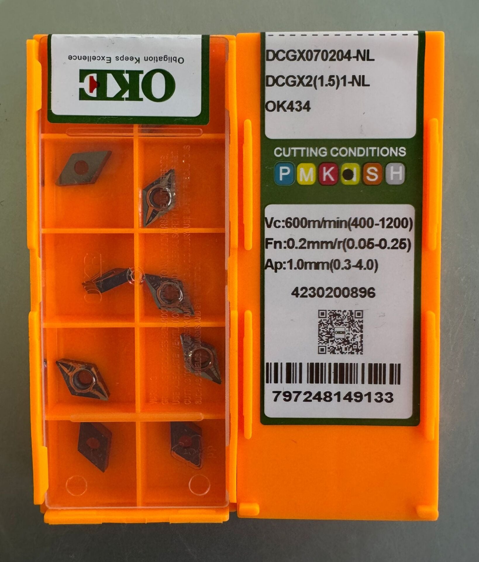 DCGT 070204-NL OK434 ALÜMİNYUM TORNA ELMASI OKE